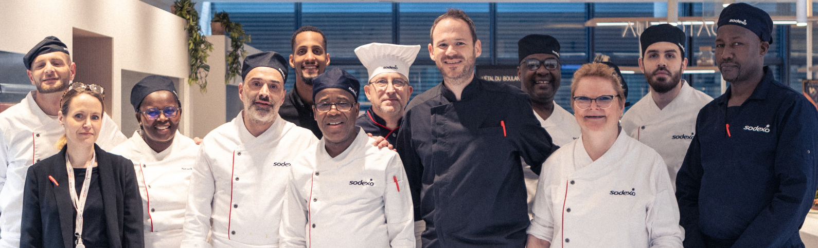 Diverse team of Sodexo workers